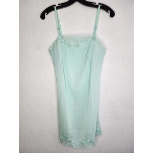 NWT Kayser Babydoll Lace Nylon Mint Green Chemise Nightie Size 32